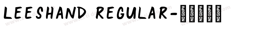LeesHand Regular字体转换